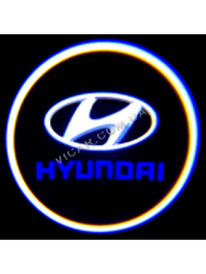 Логотип led в карту дверей Hyundai Santa Fe
